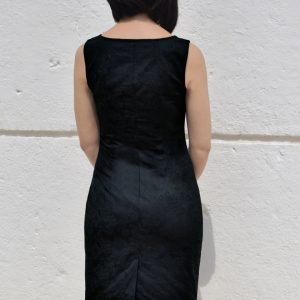 BLACK SWEETHEART NECKLINE BODYCON DRESS