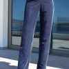 STRAIGHT LEG BLUE TROUSERS