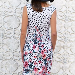 POLKA DOT & FLORAL PRINT DRESS