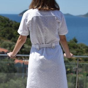 WHITE BRODERIE DRESS